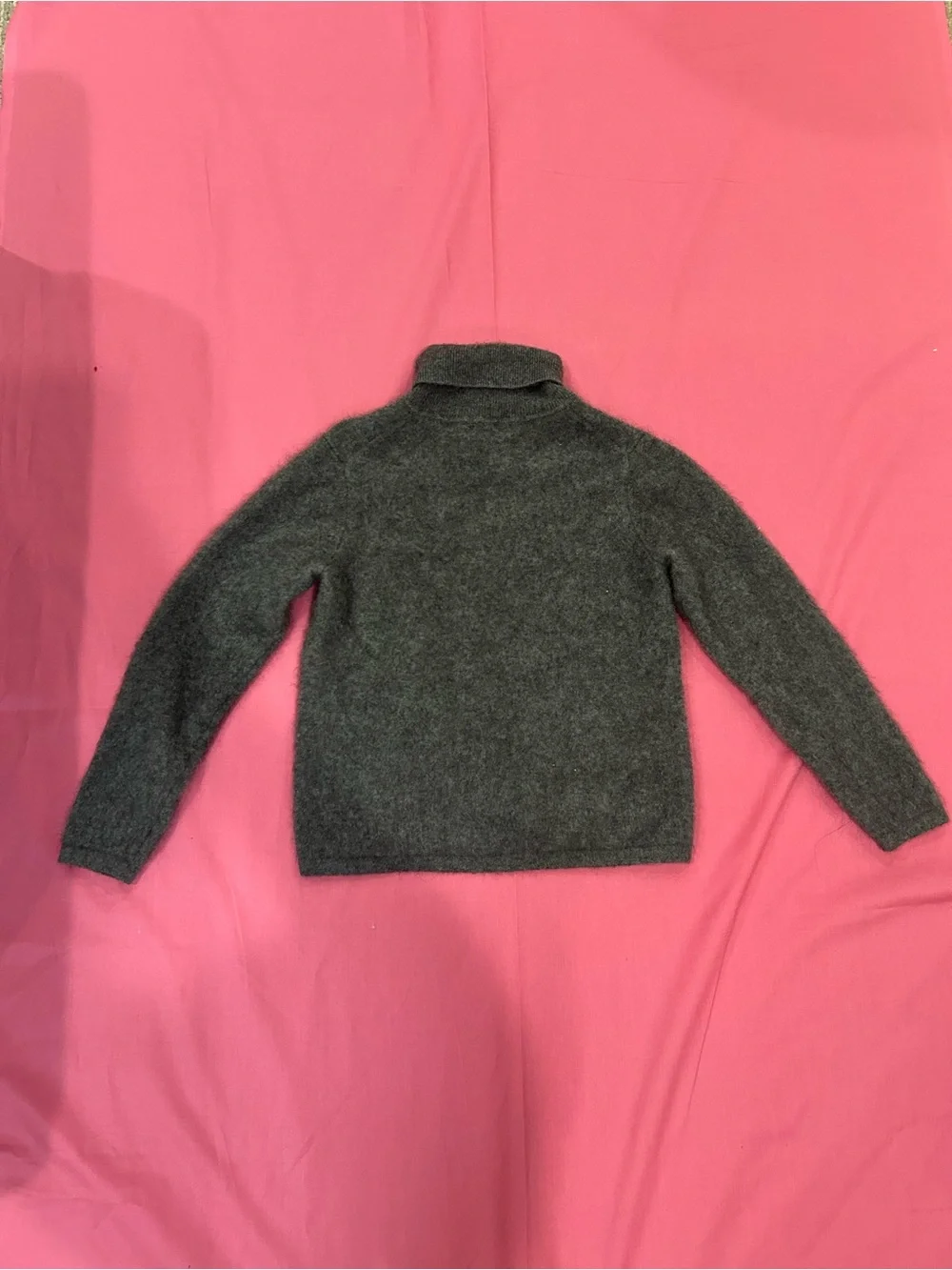 Orvis 100% Cashmere Girls Charcoal Turtleneck Sweater